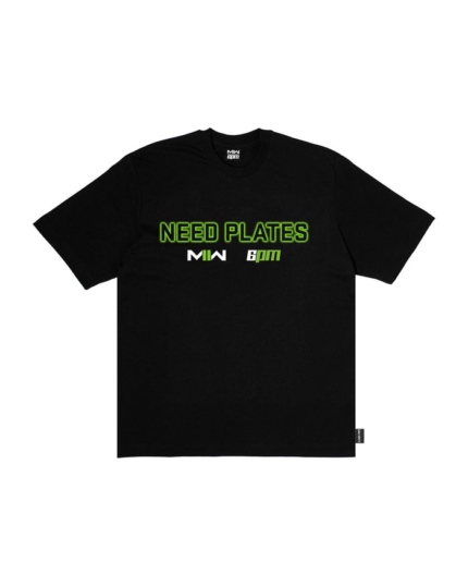 6PM Season NEED PLATES T-SHIRT BLACK